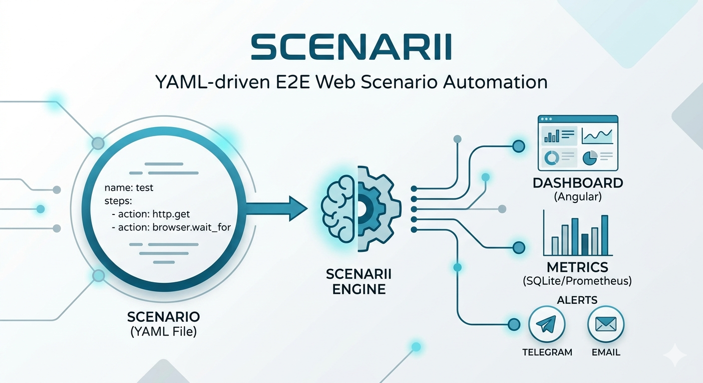 scenarii — Automatisez et surveillez vos scénarios web en YAML