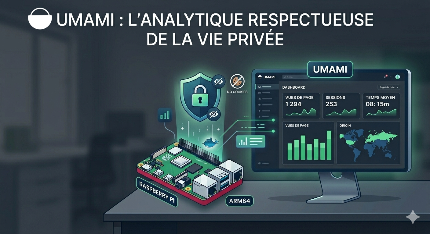 Umami : une alternative à Google Analytics légère et respectueuse, déployée sur mon Raspberry Pi